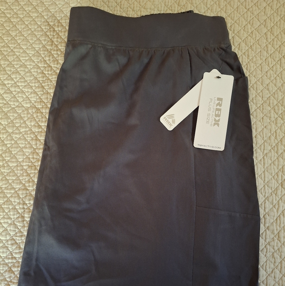 RBX Women's Plus Size Charcoal Midi Skirt